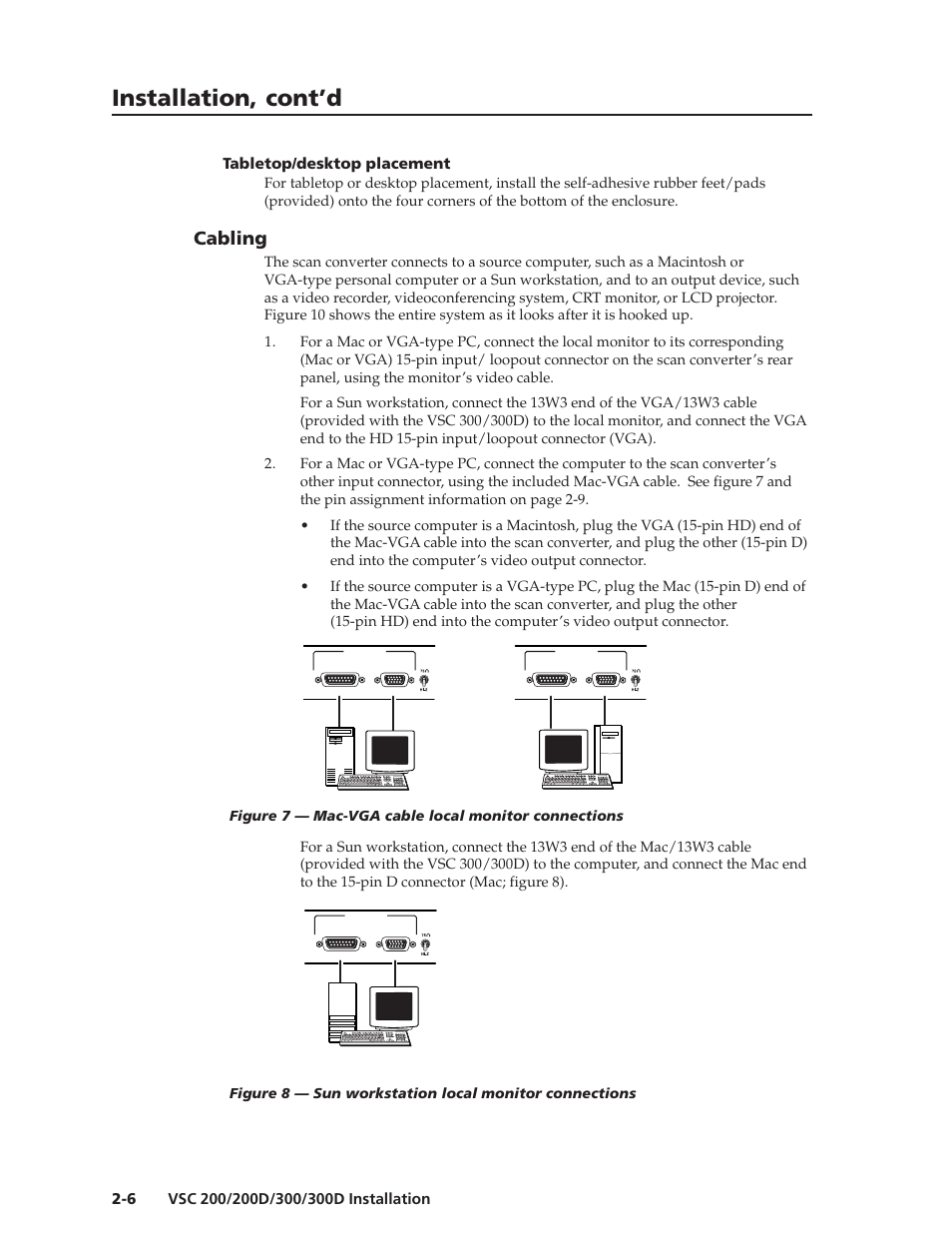 Installation, cont’d, Cabling | Extron Electronics VSC 300_300D User Guide User Manual | Page 16 / 54