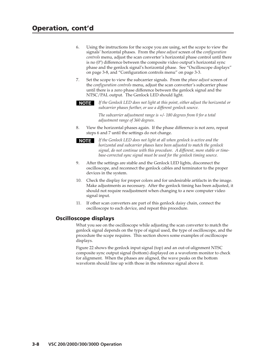 Operation, cont’d | Extron Electronics VSC 300_300D User Guide User Manual | Page 28 / 54