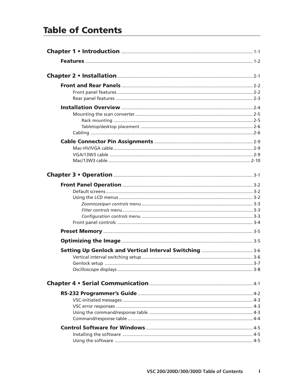 Extron Electronics VSC 300_300D User Guide User Manual | Page 5 / 54
