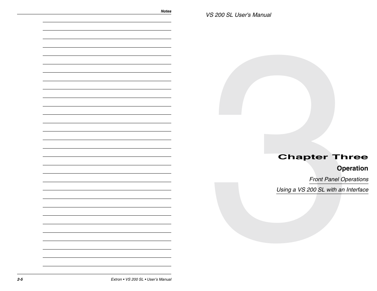 Extron Electronics VS 200 SL User Guide User Manual | Page 9 / 11