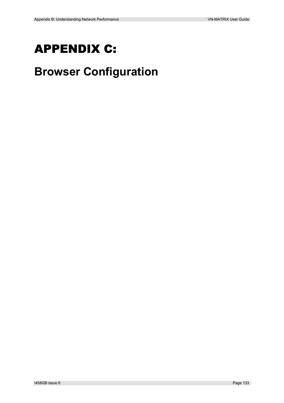 Appendix c, Browser configuration, Appendix c: browser configuration | Extron Electronics VN-MATRIX User Guide User Manual | Page 133 / 138