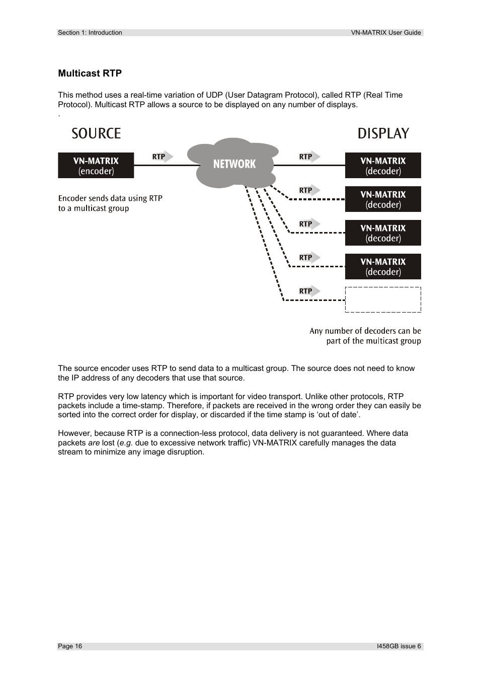 Multicast rtp | Extron Electronics VN-MATRIX User Guide User Manual | Page 16 / 138