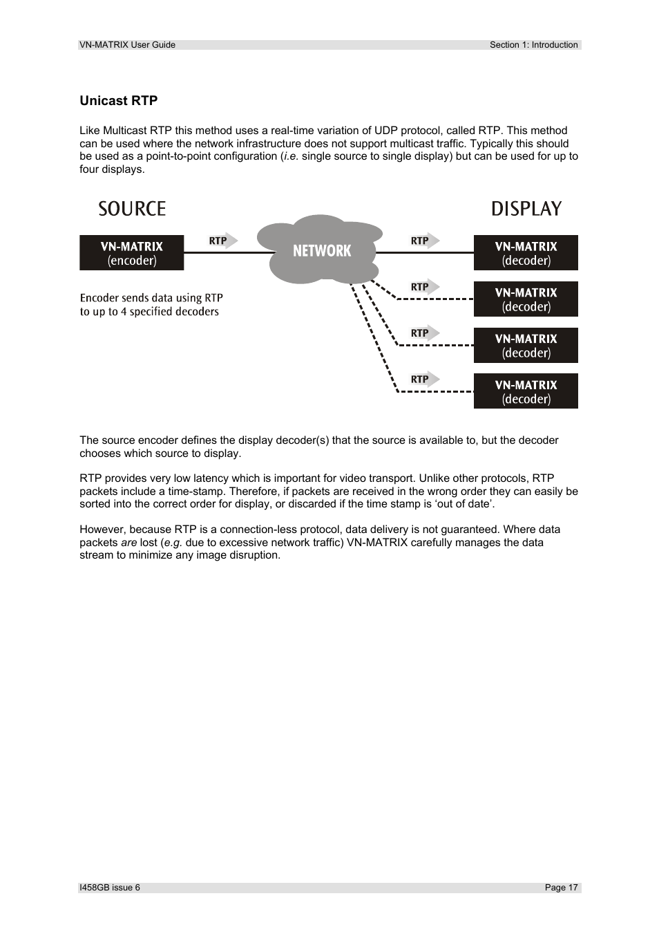 Unicast rtp | Extron Electronics VN-MATRIX User Guide User Manual | Page 17 / 138