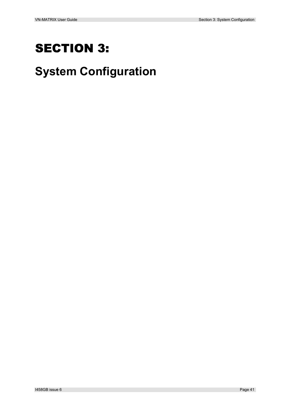 Section 3, System configuration | Extron Electronics VN-MATRIX User Guide User Manual | Page 41 / 138