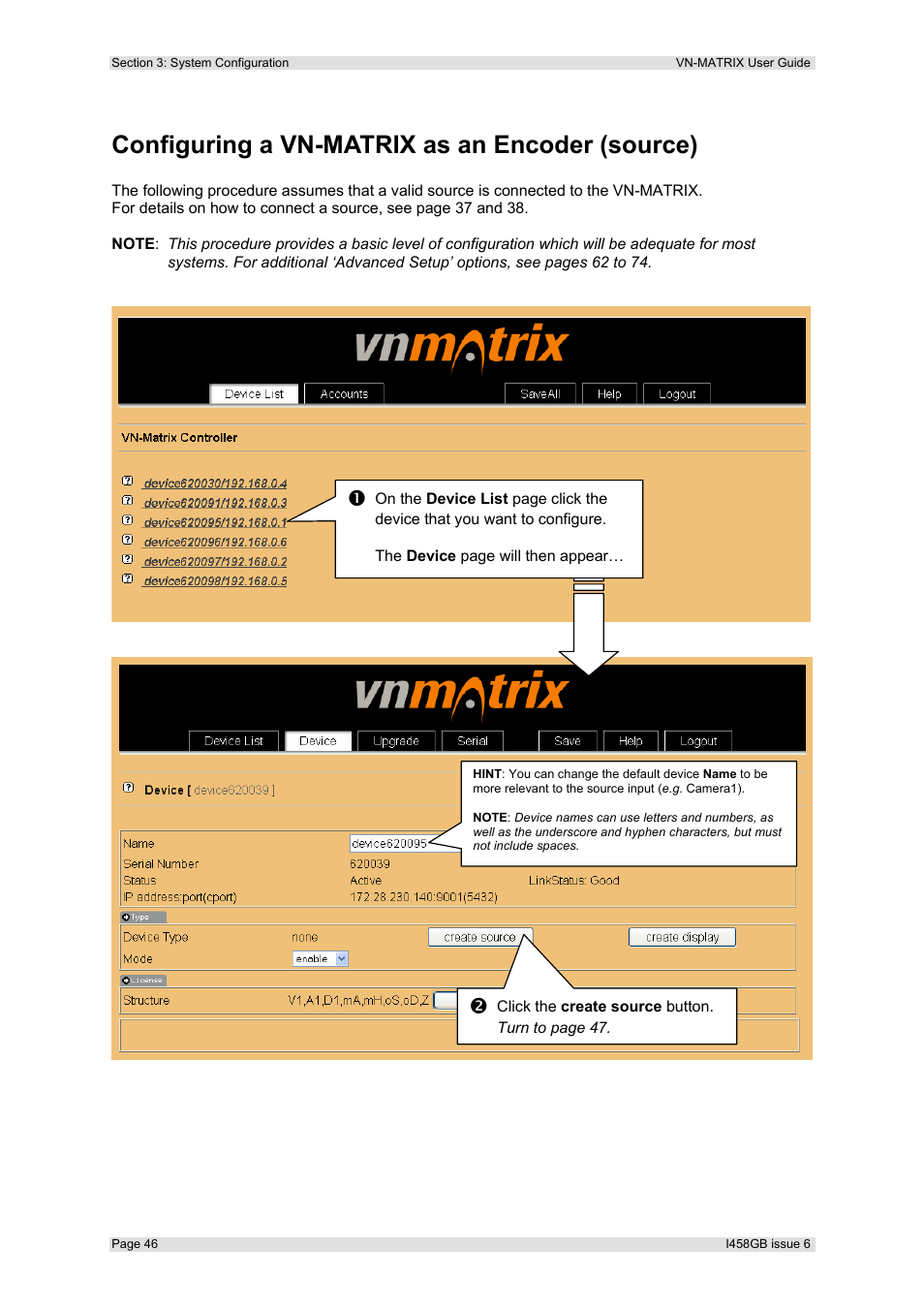 Configuring a vn-matrix as an encoder (source) | Extron Electronics VN-MATRIX User Guide User Manual | Page 46 / 138