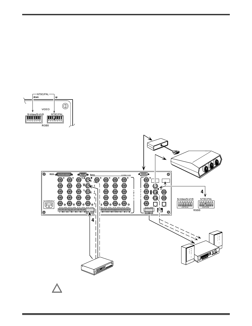 Composite video (ntsc/pal) input connections | Extron Electronics System 8_10 Plus User Manual | Page 23 / 78