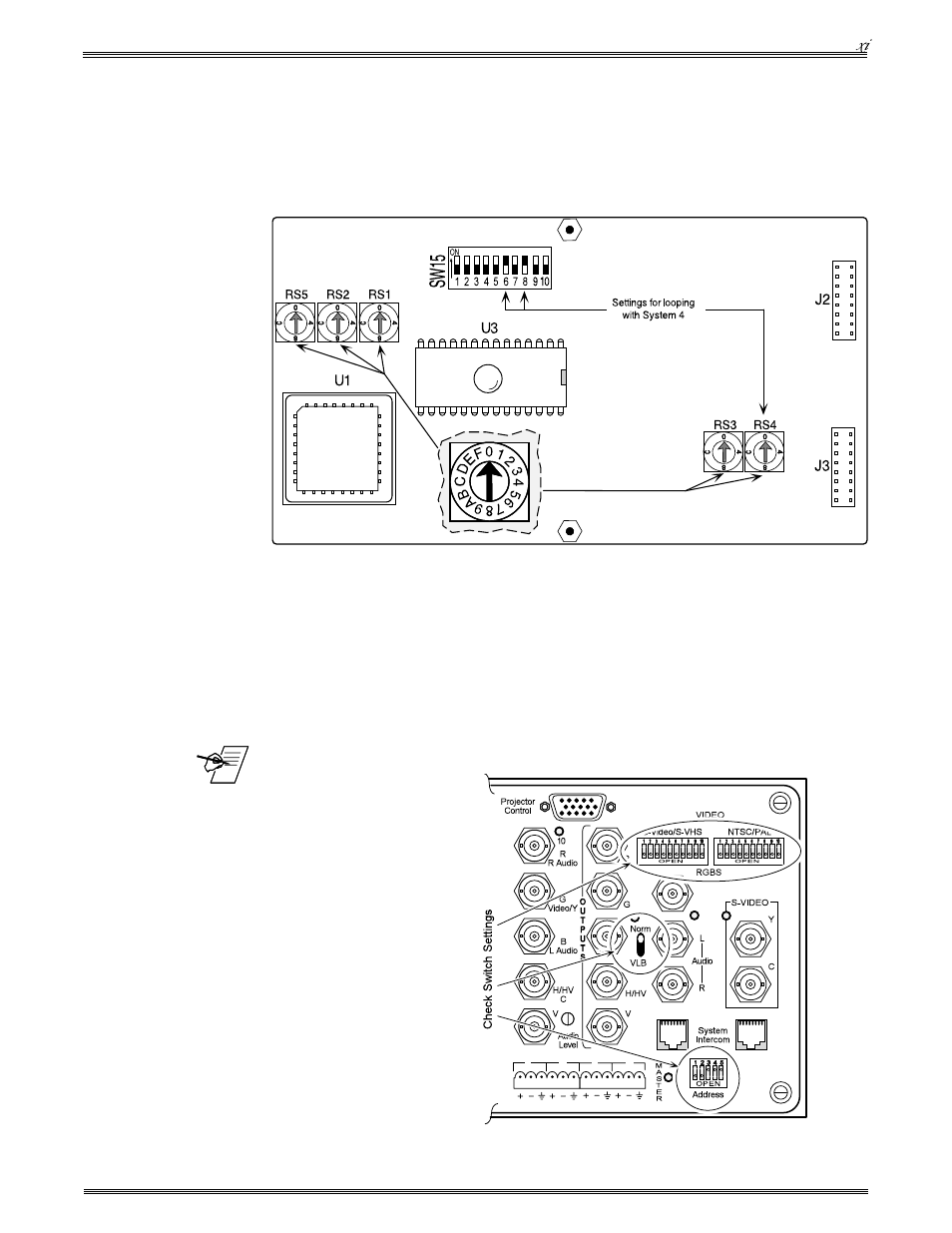 System 8/10 p, Switch settings | Extron Electronics System 8_10 Plus User Manual | Page 48 / 78