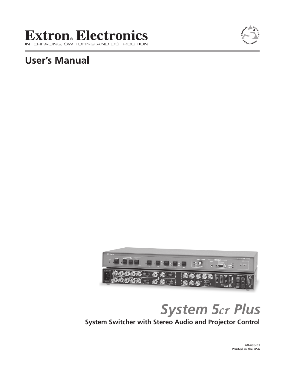 Extron Electronics System 5cr Plus User Manual | 46 pages