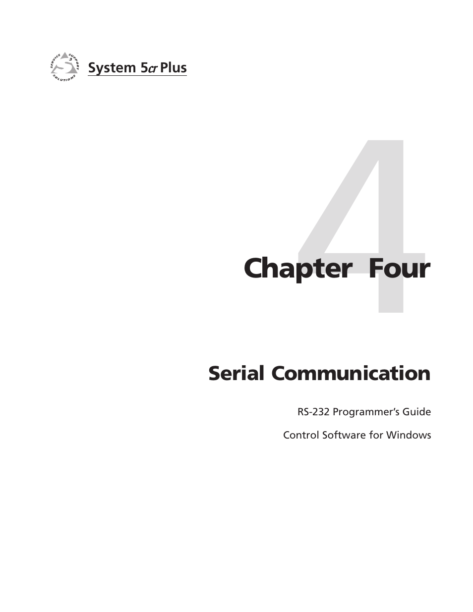 Ch.4, serial communication | Extron Electronics System 5cr Plus User Manual | Page 29 / 46