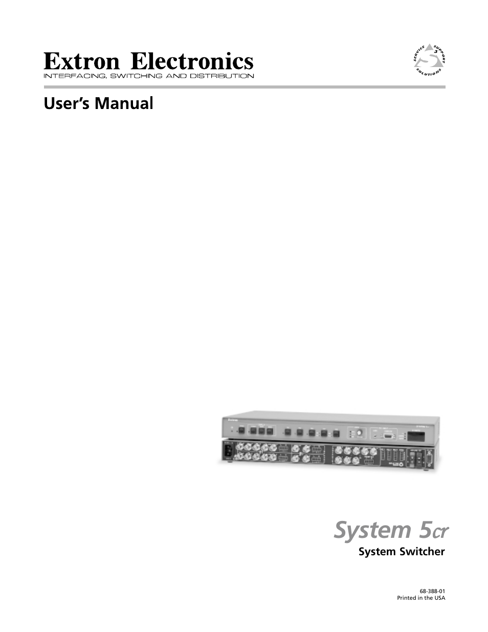 Extron Electronics System 5cr User Manual | 40 pages