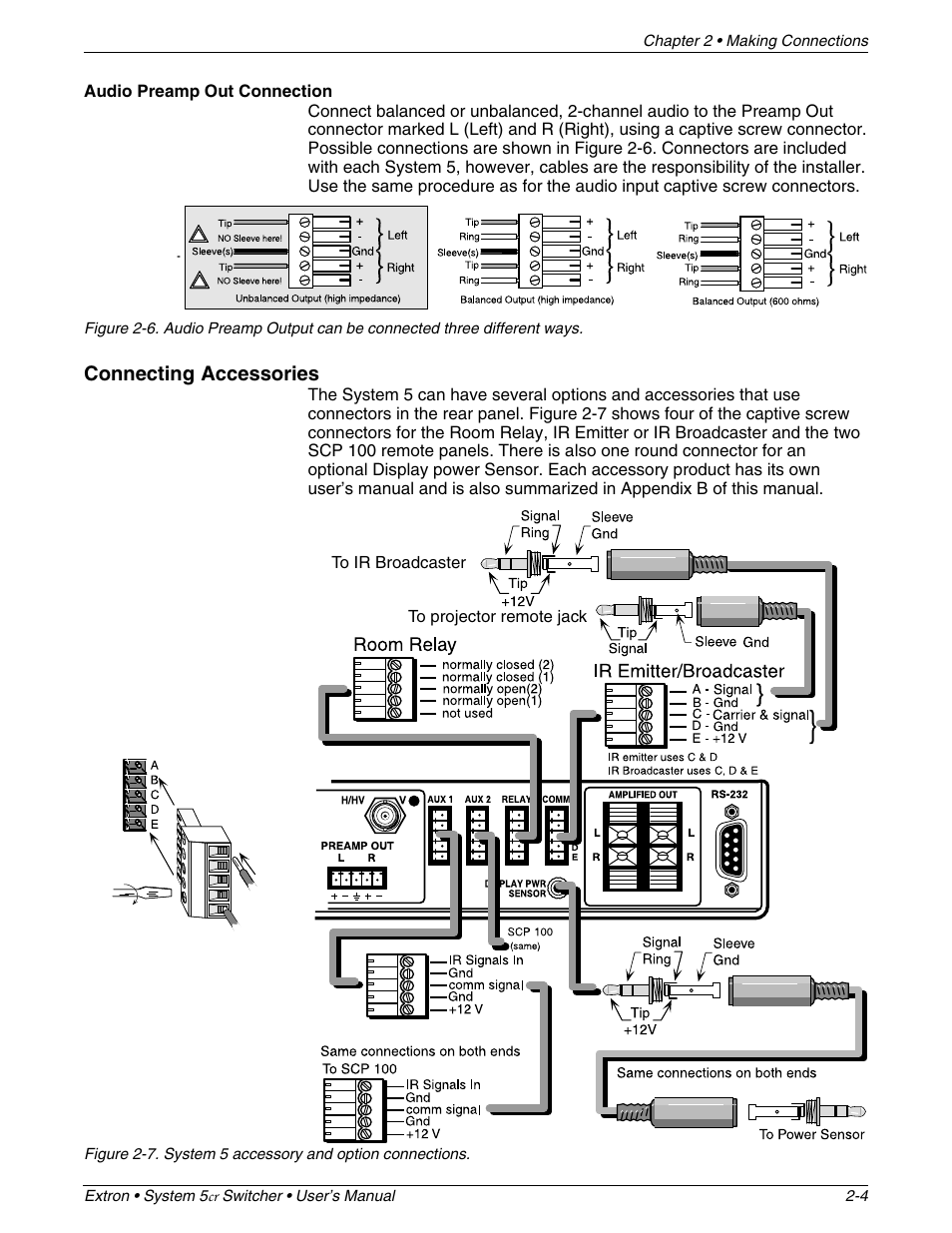 Connecting accessories | Extron Electronics System 5cr User Manual | Page 15 / 40