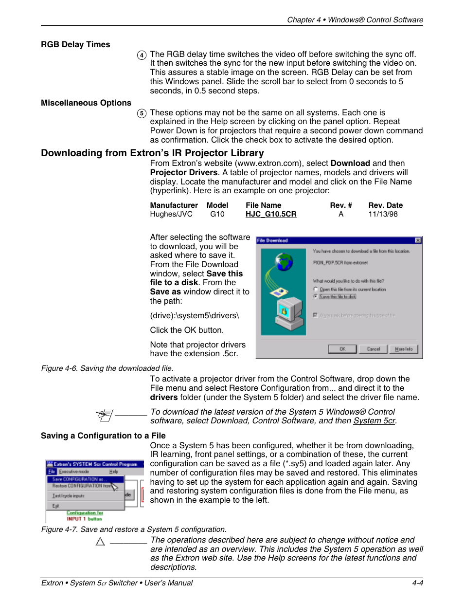 Downloading from extron’s ir projector library | Extron Electronics System 5cr User Manual | Page 27 / 40