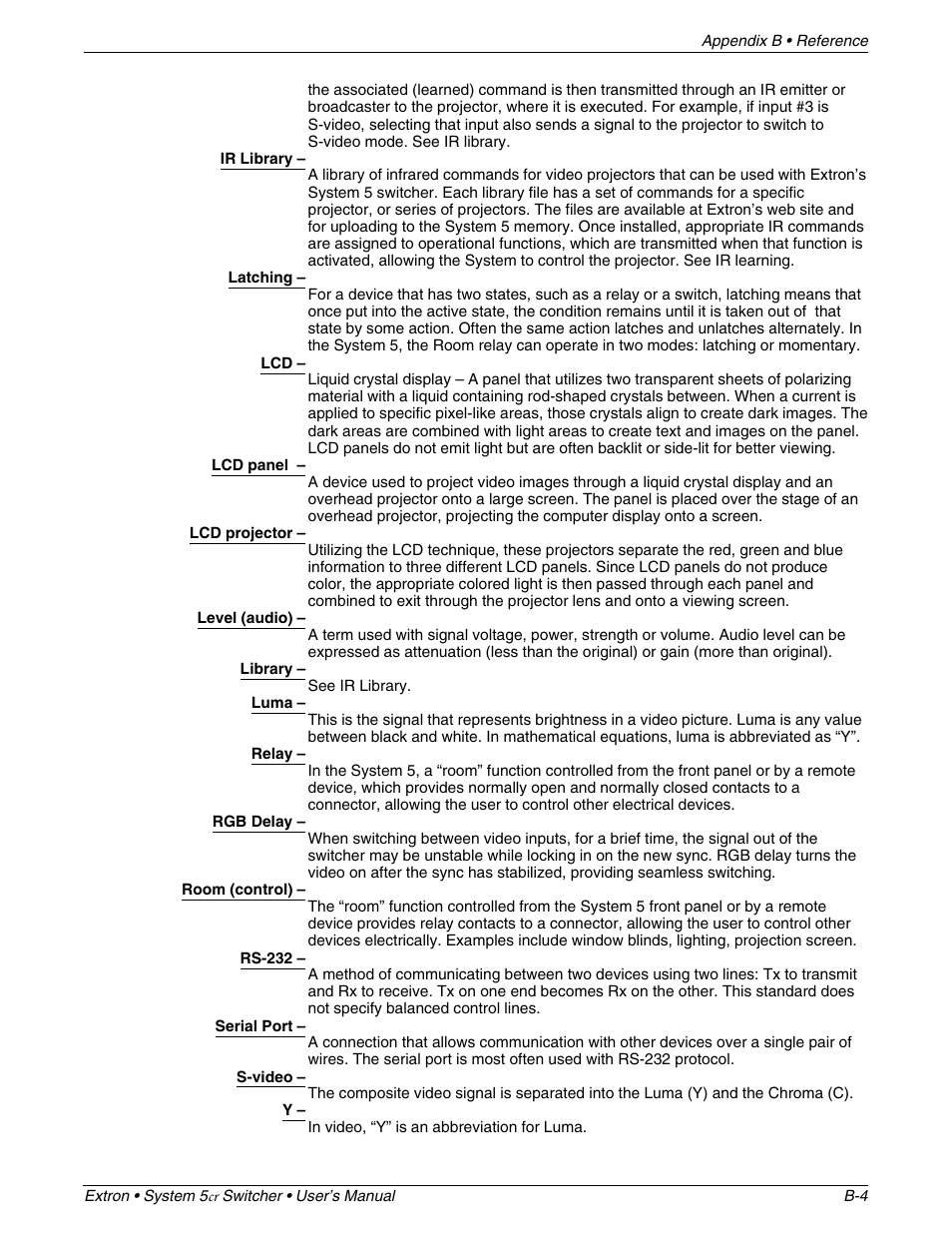 Extron Electronics System 5cr User Manual | Page 37 / 40