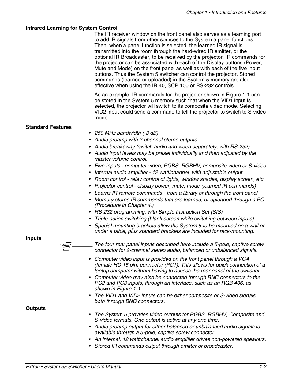 Extron Electronics System 5cr User Manual | Page 7 / 40