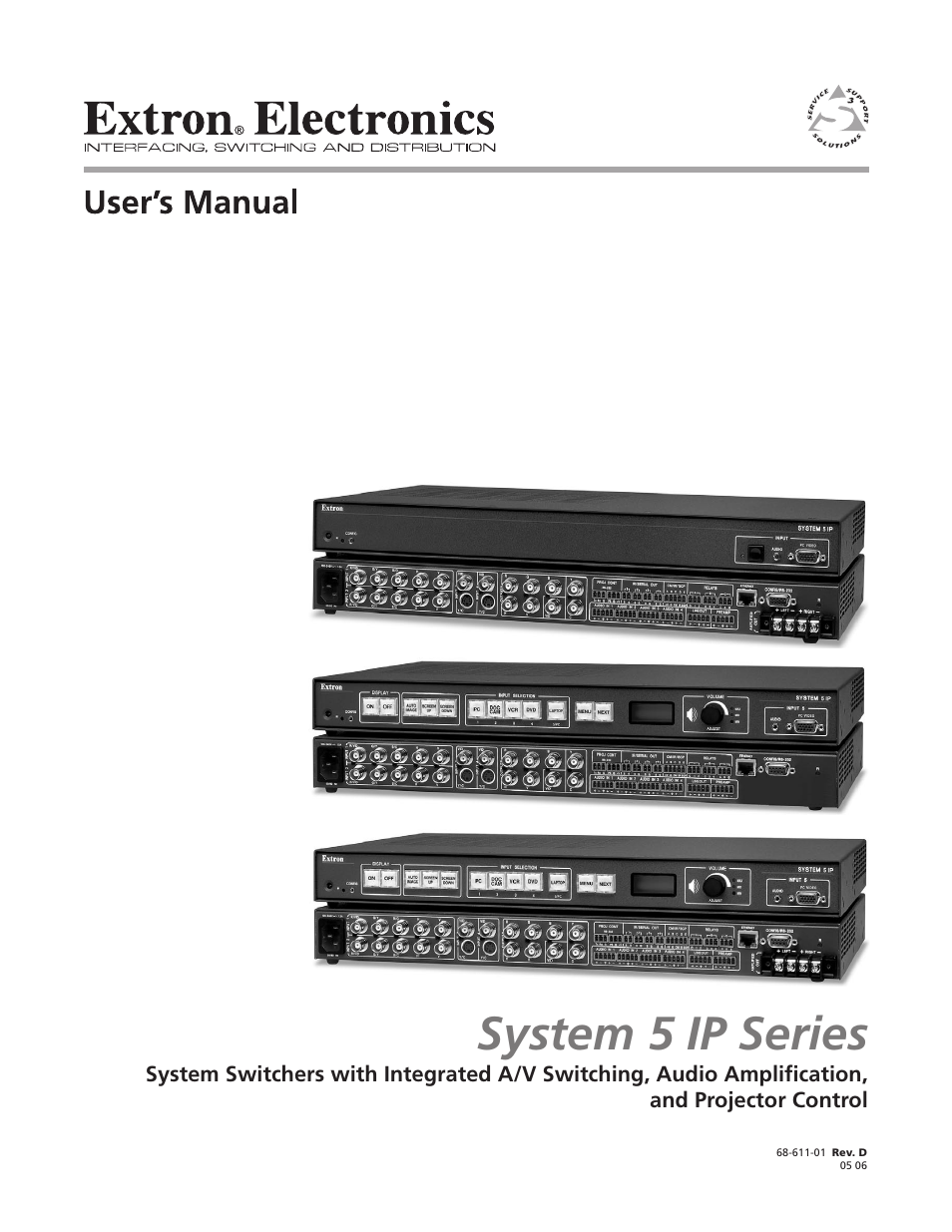 Extron Electronics System 5 IP Series User Guide User Manual | 126 pages