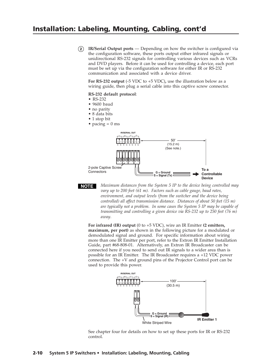 Preliminar y, Installation: labeling, mounting, cabling, cont’d | Extron Electronics System 5 IP Series User Guide User Manual | Page 20 / 126