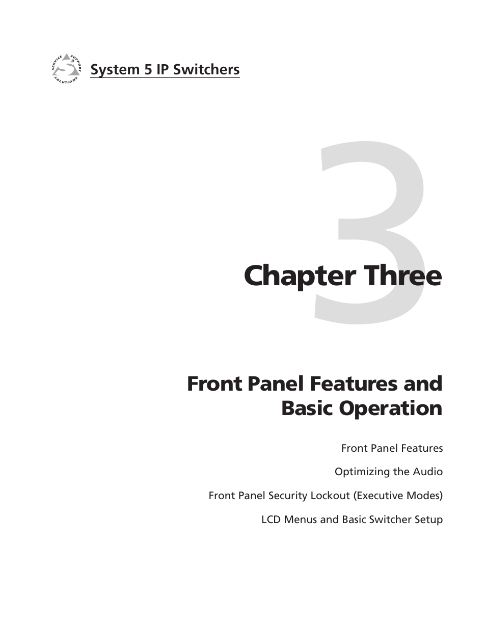 Ch.3: front panel features andbasic operation | Extron Electronics System 5 IP Series User Guide User Manual | Page 27 / 126