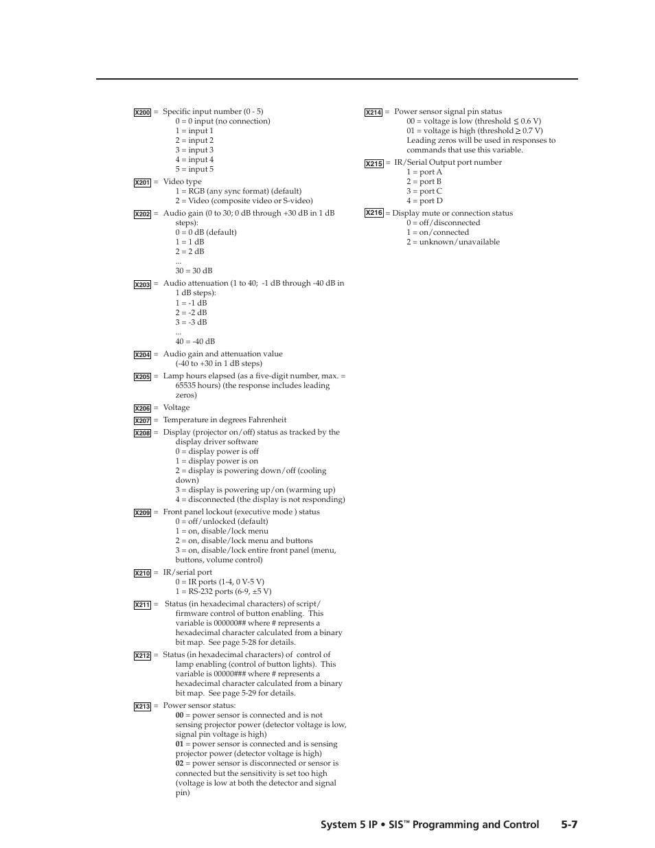 Preliminar y, 7 system 5 ip • sis, Programming and control | Extron Electronics System 5 IP Series User Guide User Manual | Page 63 / 126