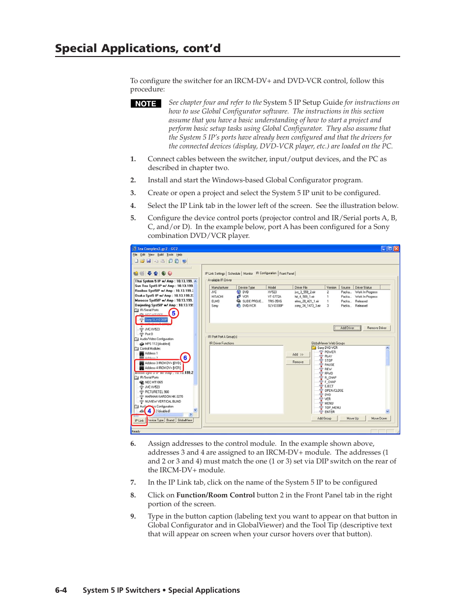 Special applications, cont’d | Extron Electronics System 5 IP Series User Guide User Manual | Page 98 / 126