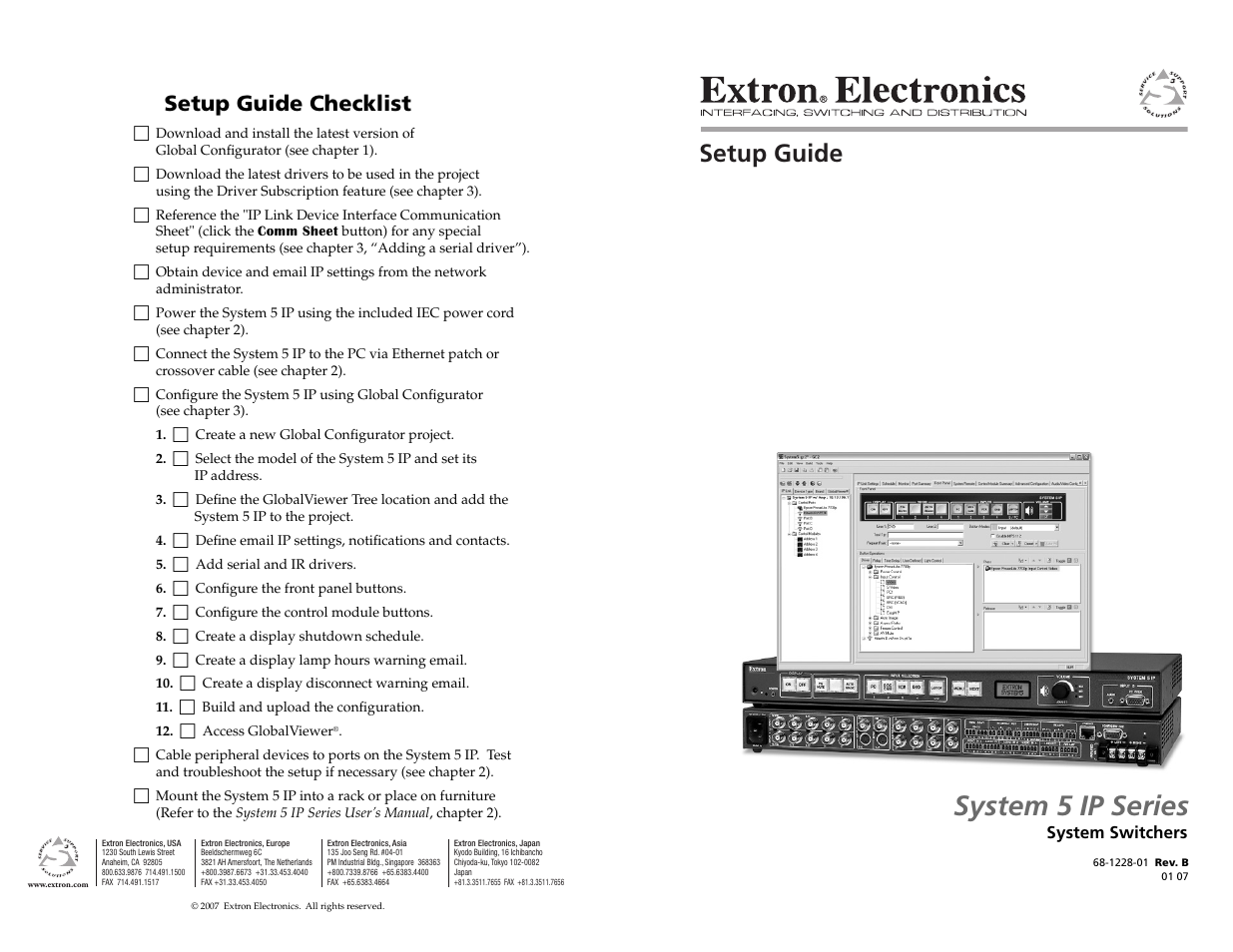 Extron Electronics System 5 IP Series Setup Guide User Manual | 27 pages