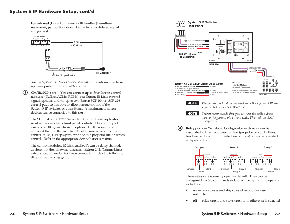 System 5 ip hardware setup, cont’d, System 5 ip switchers • hardware setup, 6 system 5 ip switchers • hardware setup | Extron Electronics System 5 IP Series Setup Guide User Manual | Page 11 / 27