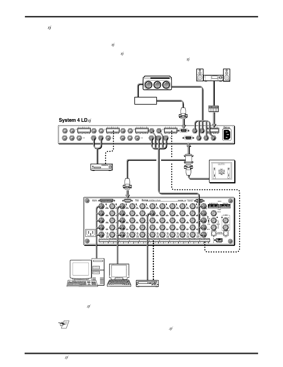 System 4 xi with one system 8/10 p, Switcher, Audio | The system 8/10 p | Extron Electronics System 4xi Series User Manual | Page 41 / 76