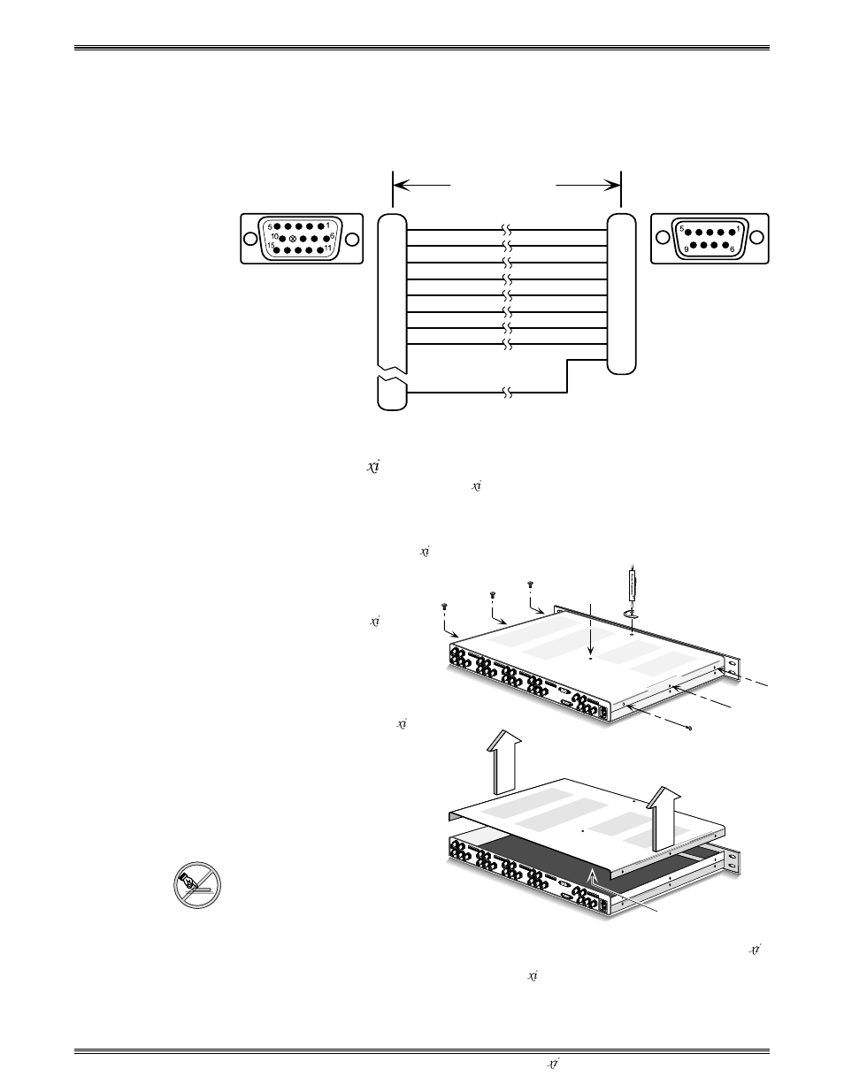 Les câbles fournis à l’utillsasteur, Enlever le couvercle du système 4 xi | Extron Electronics System 4xi Series User Manual | Page 70 / 76