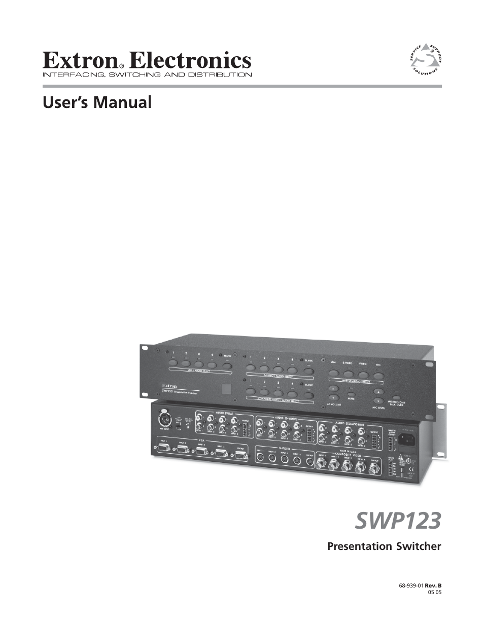 Extron Electronics SWP123 User Manual | 50 pages