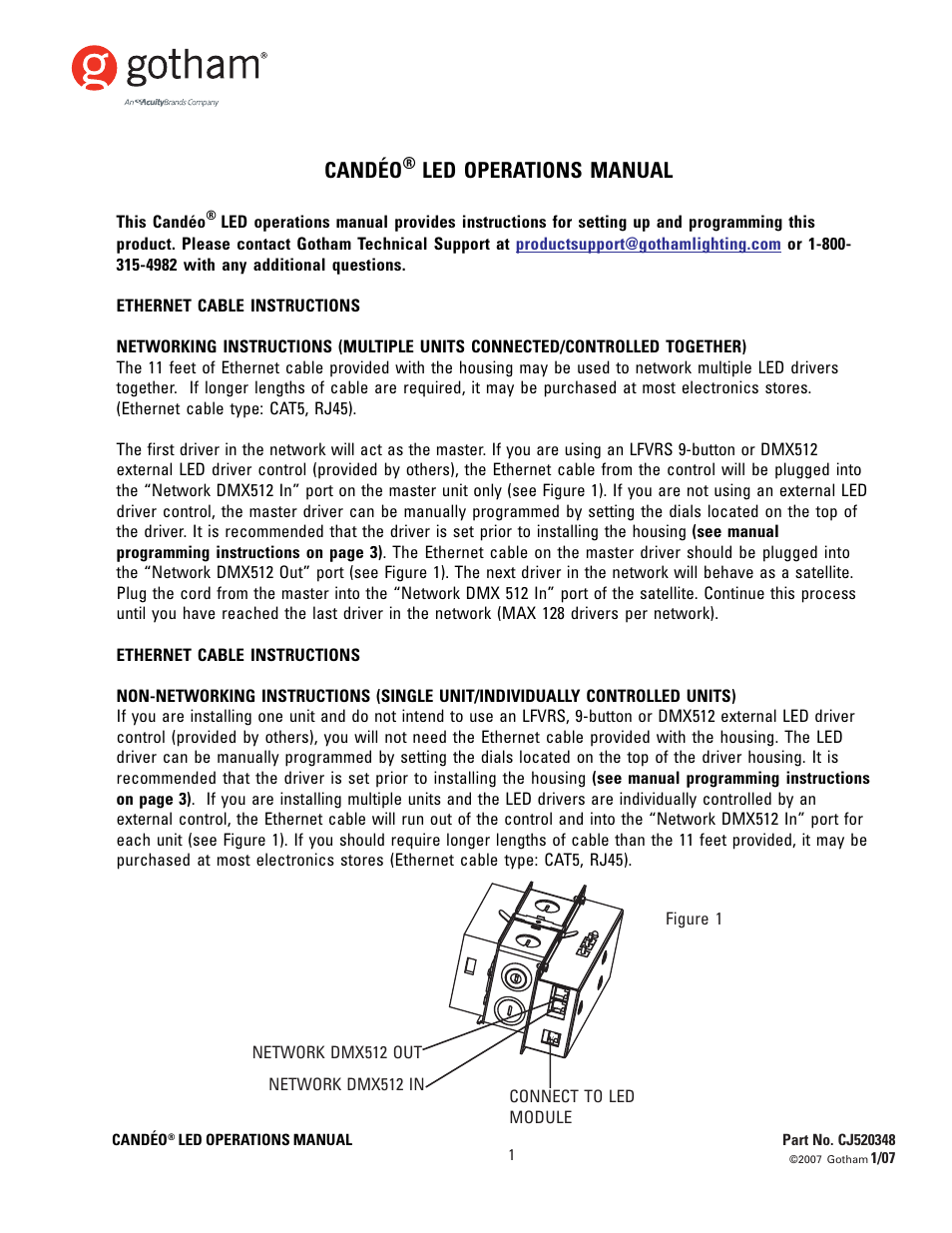 Gotham CANDÉO LED User Manual | 6 pages