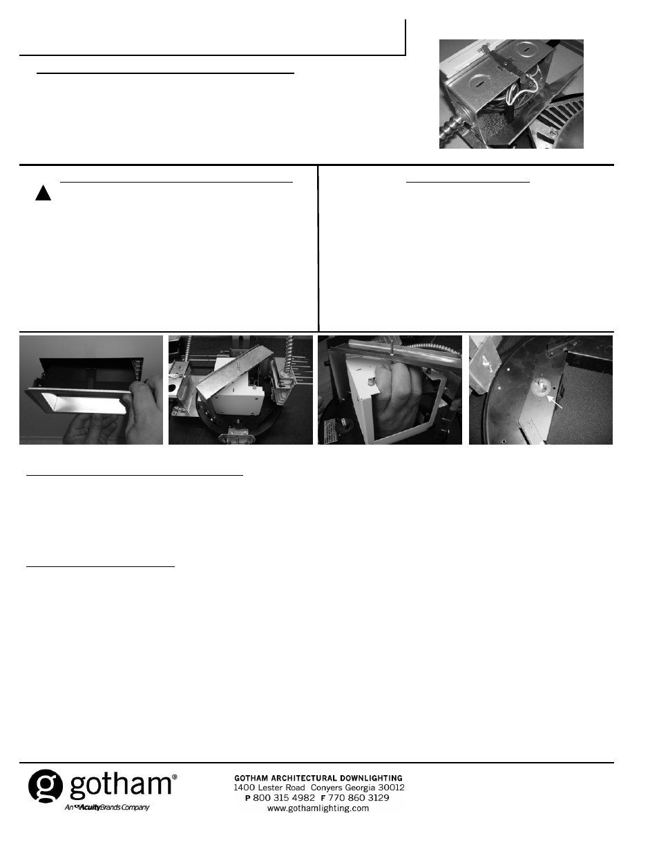 Save these instructions | Gotham Ecos 4 & 6 Square Wallwash Housing User Manual | Page 2 / 2