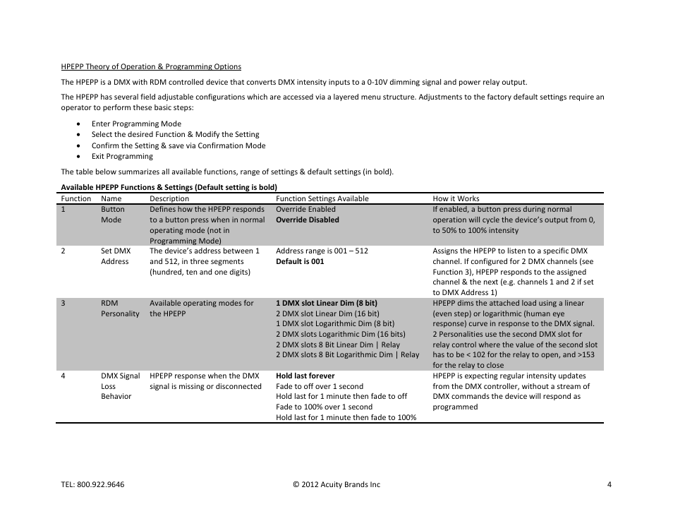 Gotham HPEPP User Manual | Page 4 / 8