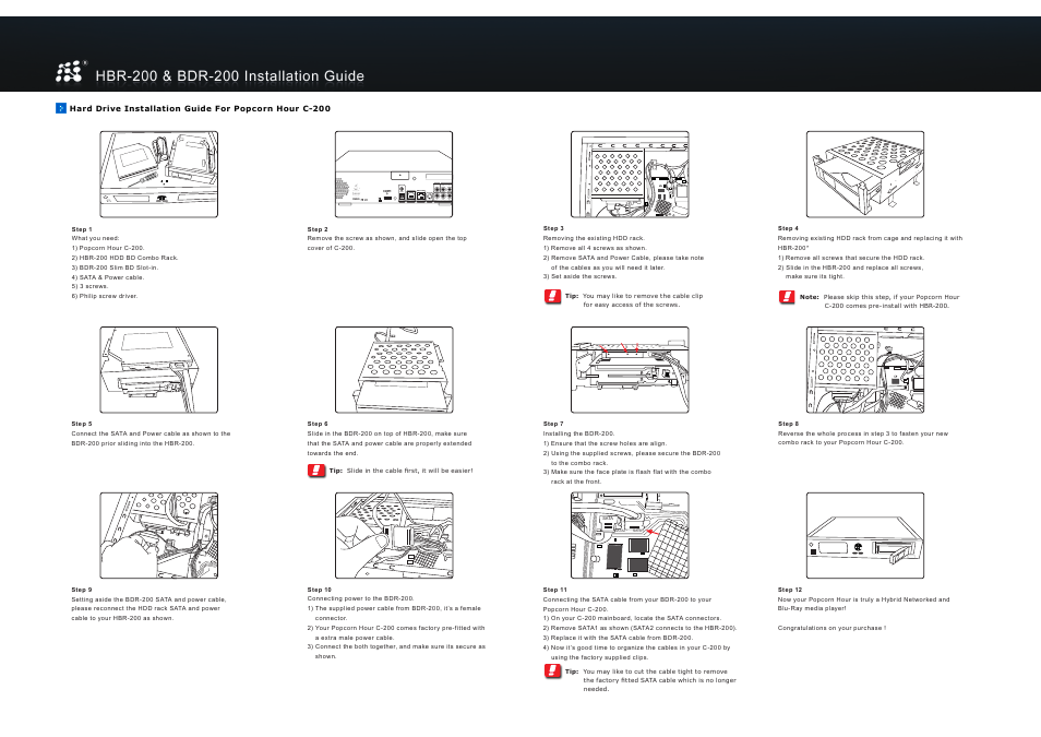 POPCORN HOUR HBR-200 User Manual | 1 page