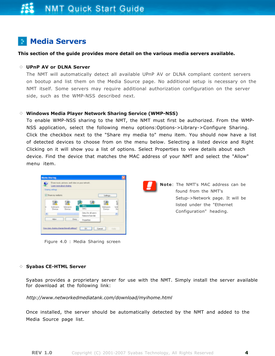 Media servers | POPCORN HOUR A-100 User Manual | Page 4 / 10