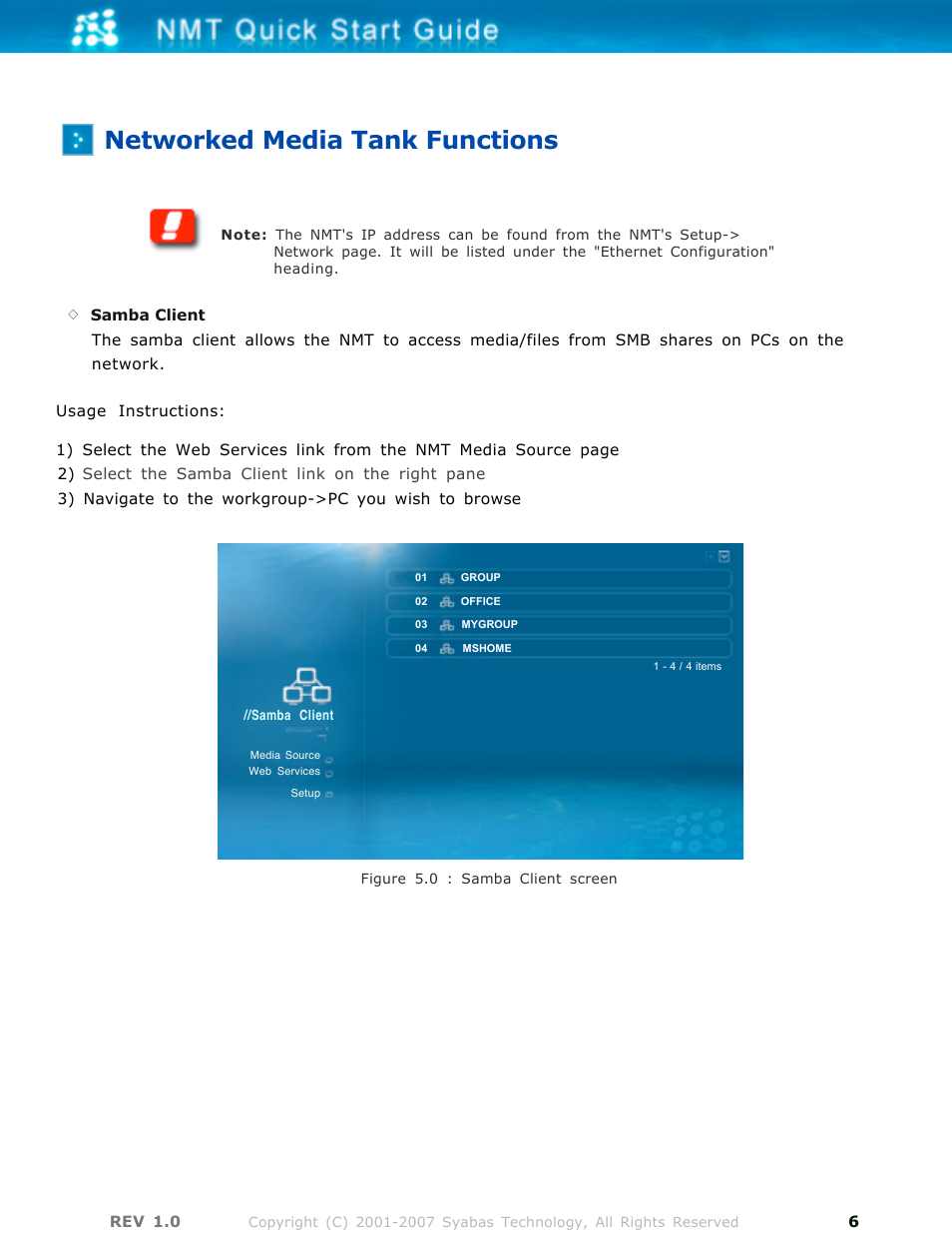 Networked media tank functions | POPCORN HOUR A-100 User Manual | Page 6 / 10