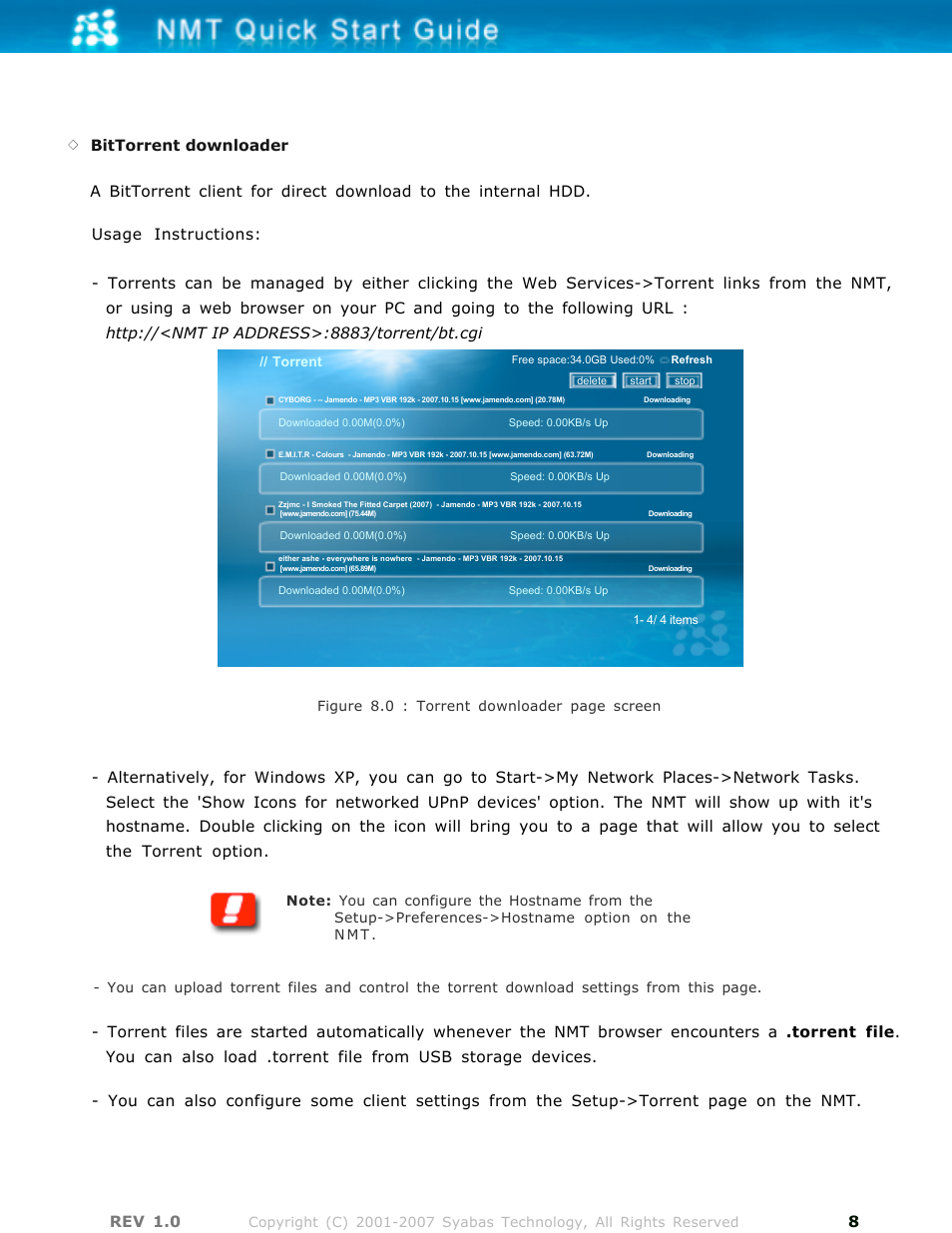 POPCORN HOUR A-100 User Manual | Page 8 / 10