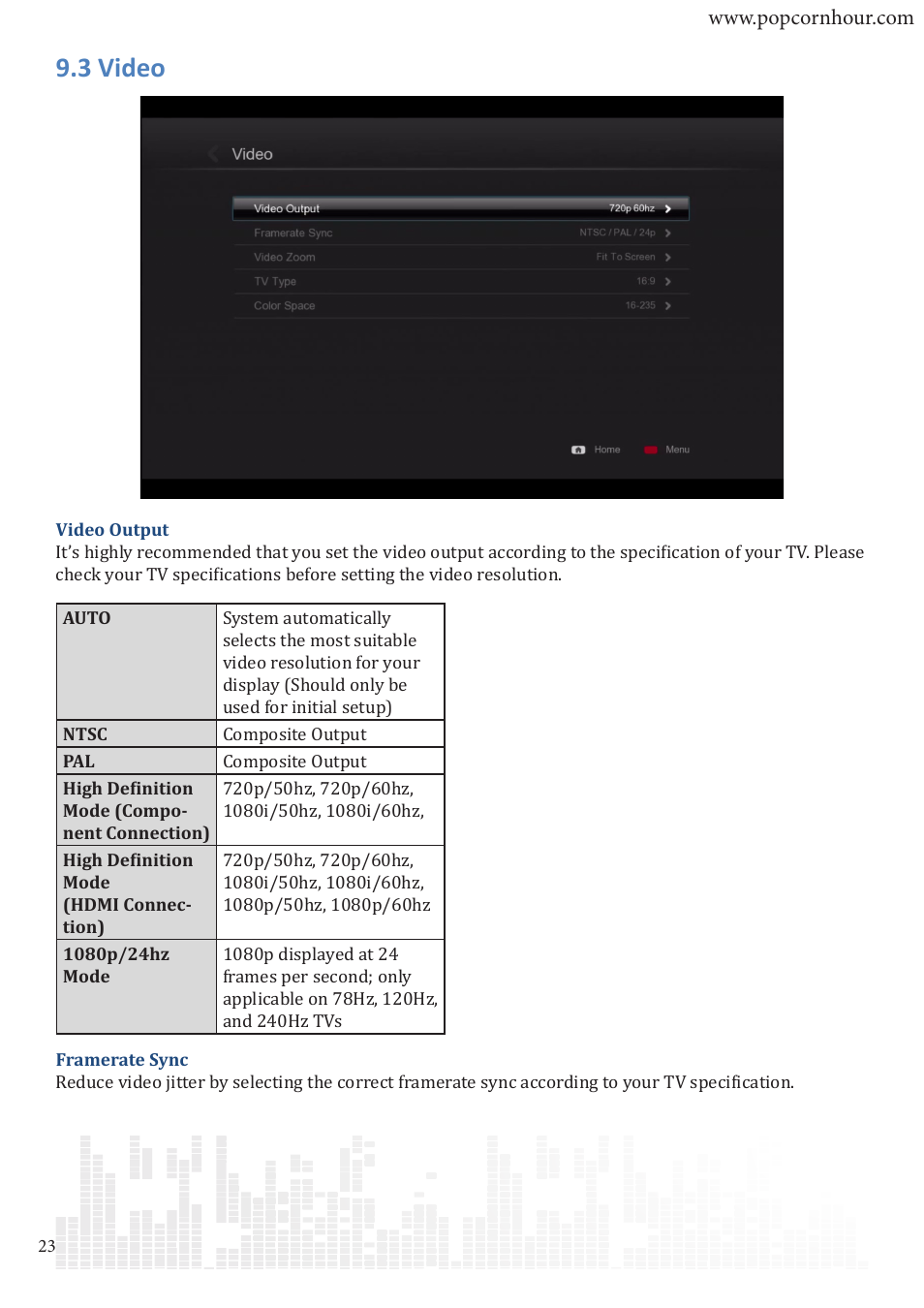 3 video | POPCORN HOUR C-300 User Manual | Page 24 / 81