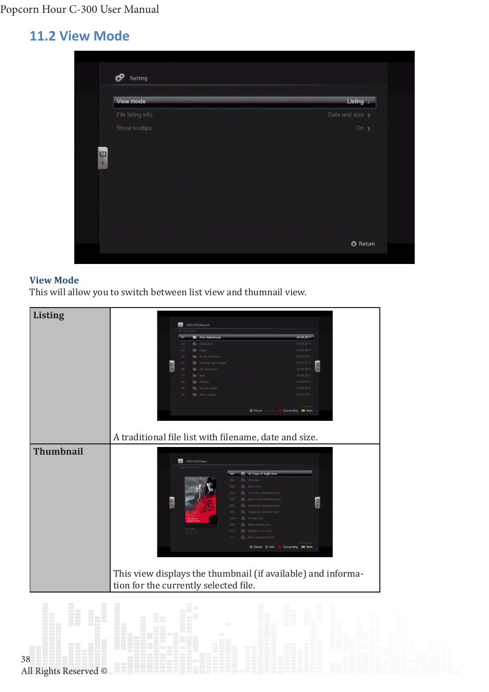 2 view mode | POPCORN HOUR C-300 User Manual | Page 39 / 81
