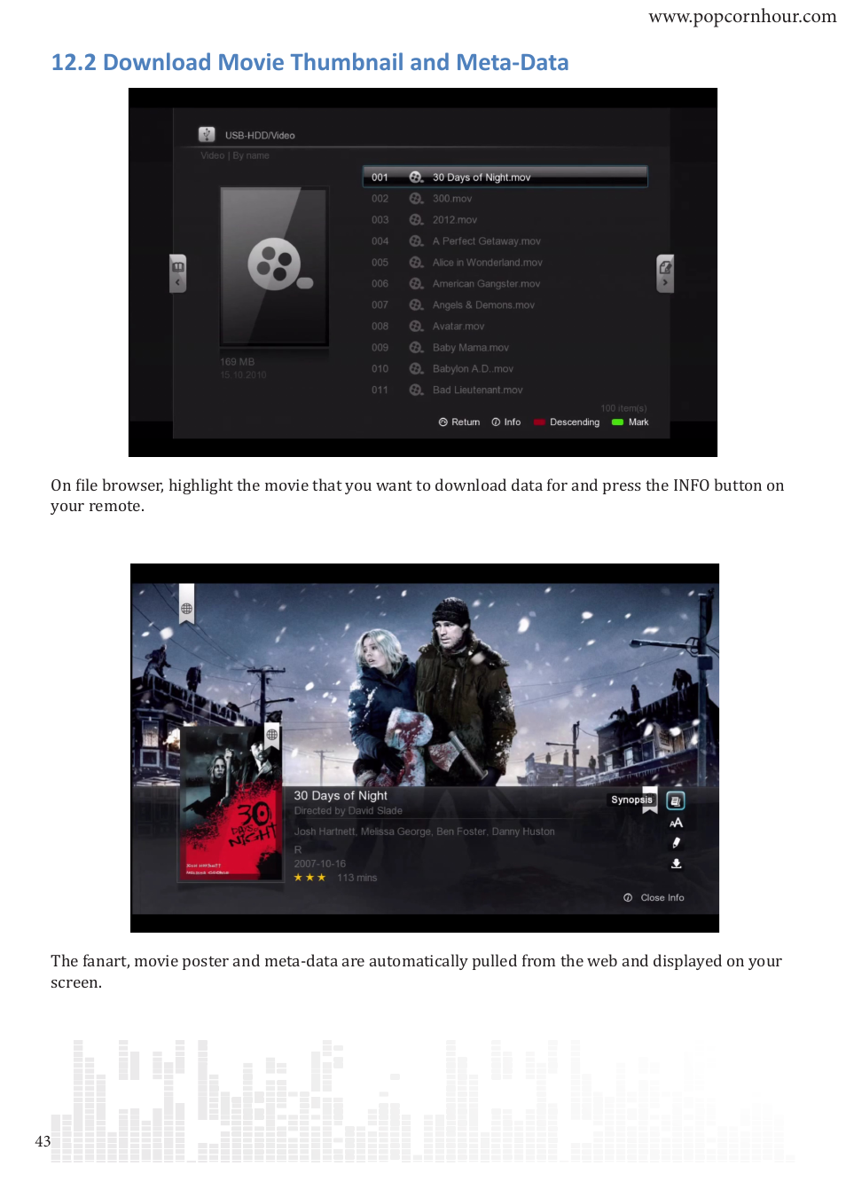 2 download movie thumbnail and meta-data | POPCORN HOUR C-300 User Manual | Page 44 / 81