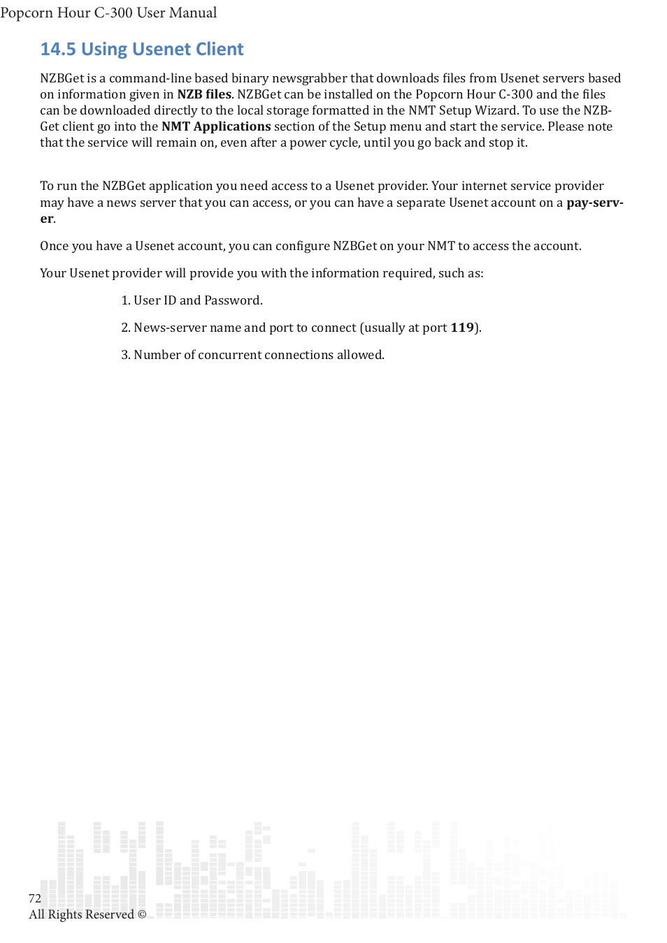 5 using usenet client | POPCORN HOUR C-300 User Manual | Page 73 / 81
