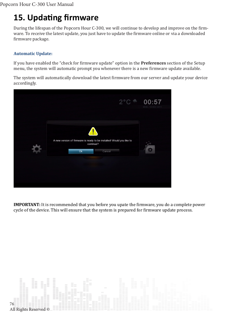 Updating firmware | POPCORN HOUR C-300 User Manual | Page 77 / 81