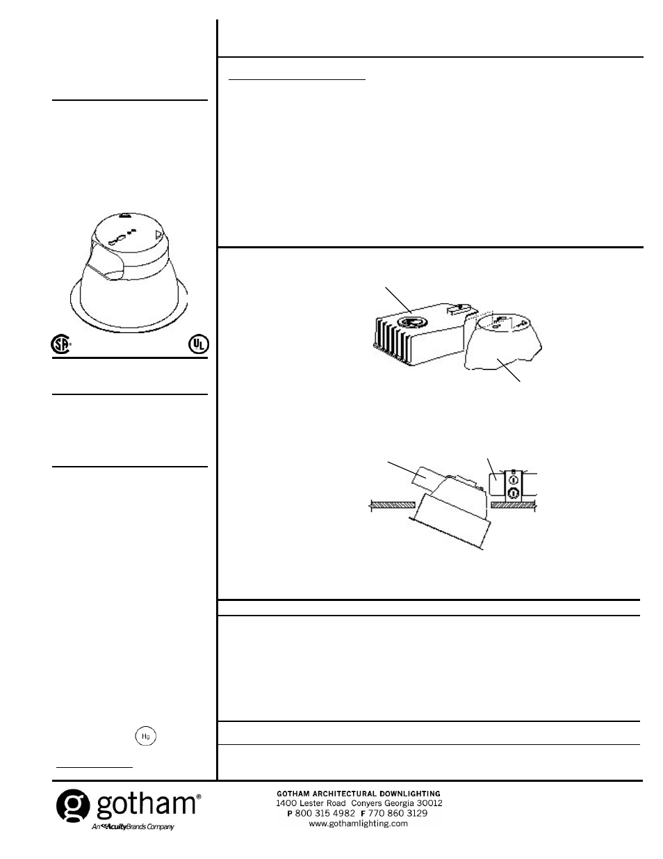 Gotham AF10 DTT Trim User Manual | 1 page