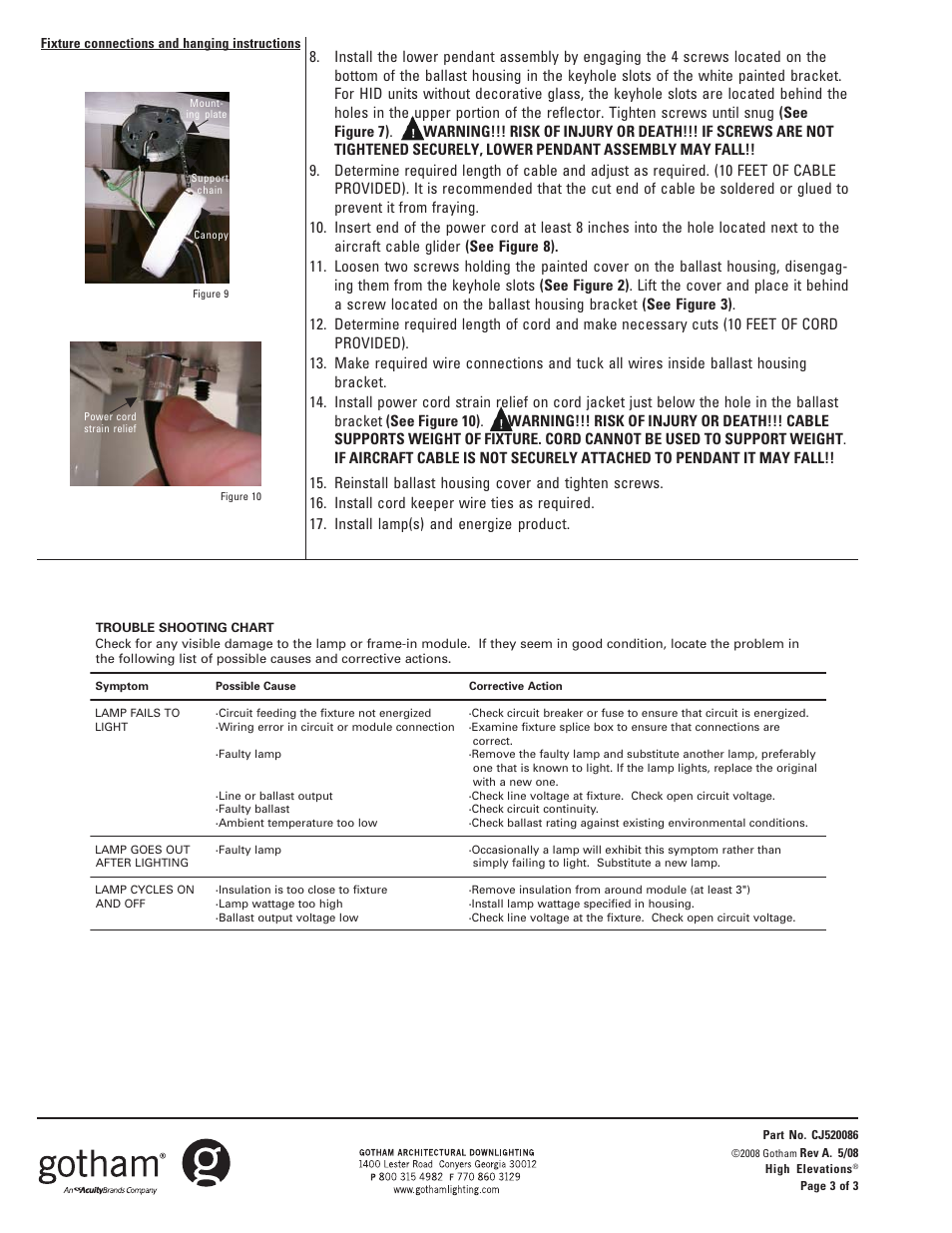 Gotham High Elevations 14 User Manual | Page 3 / 3