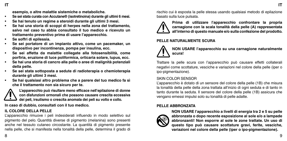 Imetec BELLISSIMA ZERO User Manual | Page 6 / 59
