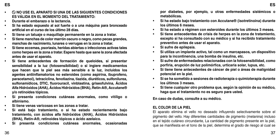 Imetec BELLISSIMA FLASH & GO PLUS User Manual | Page 22 / 63