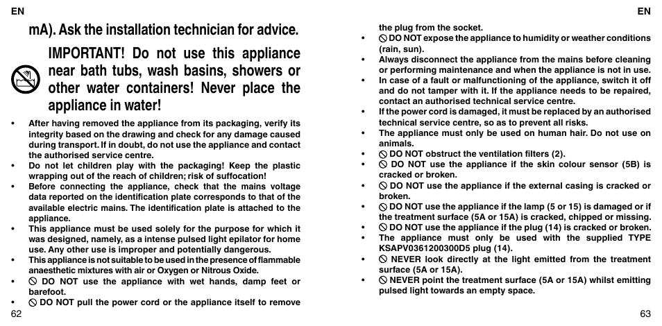 Imetec BELLISSIMA FLASH & GO PLUS User Manual | Page 35 / 63