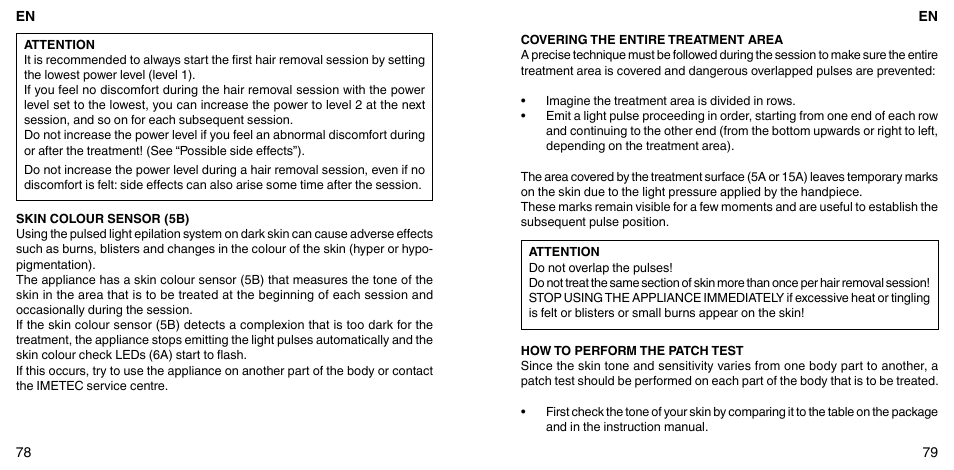 Imetec BELLISSIMA FLASH & GO PLUS User Manual | Page 43 / 63