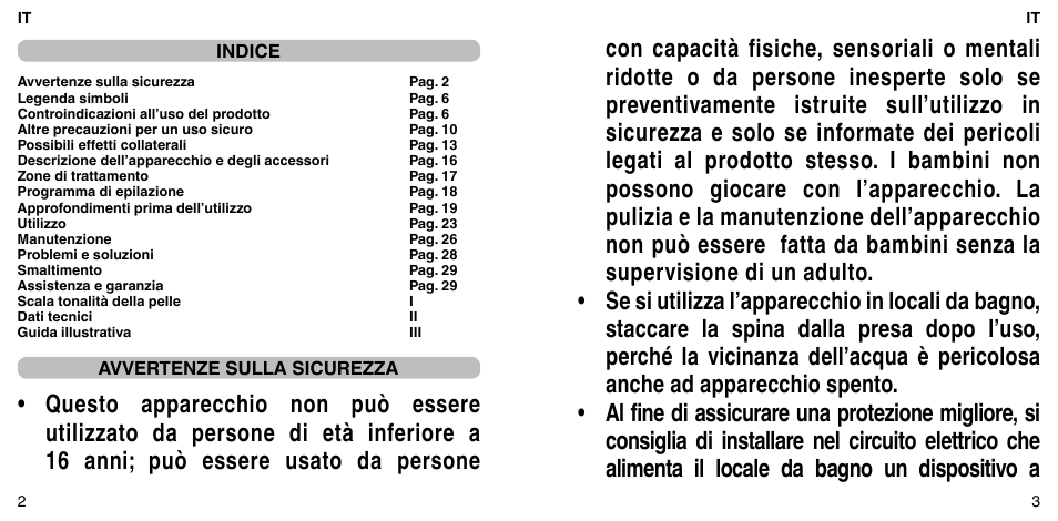 Imetec BELLISSIMA FLASH & GO PLUS User Manual | Page 5 / 63