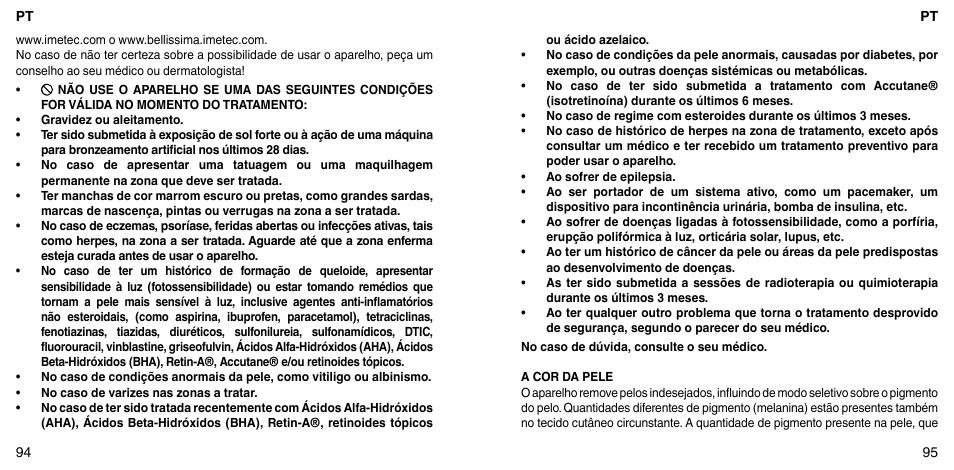 Imetec BELLISSIMA FLASH & GO PLUS User Manual | Page 51 / 63