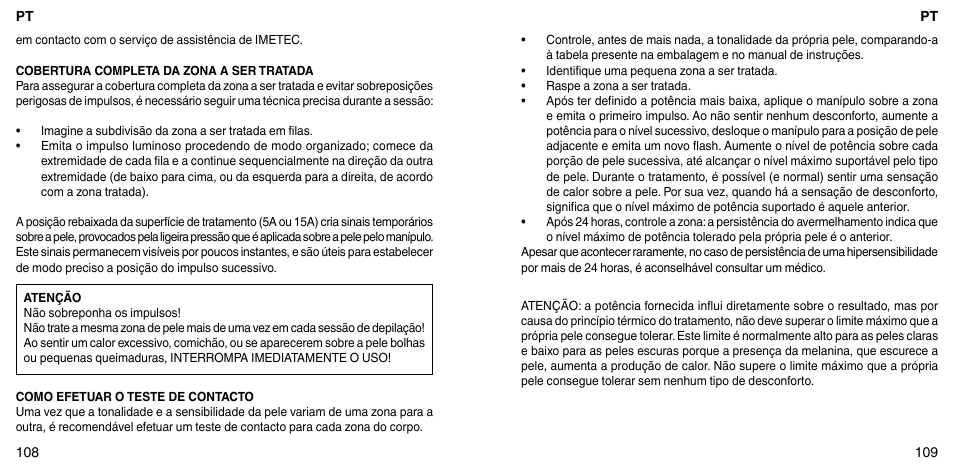 Imetec BELLISSIMA FLASH & GO PLUS User Manual | Page 58 / 63