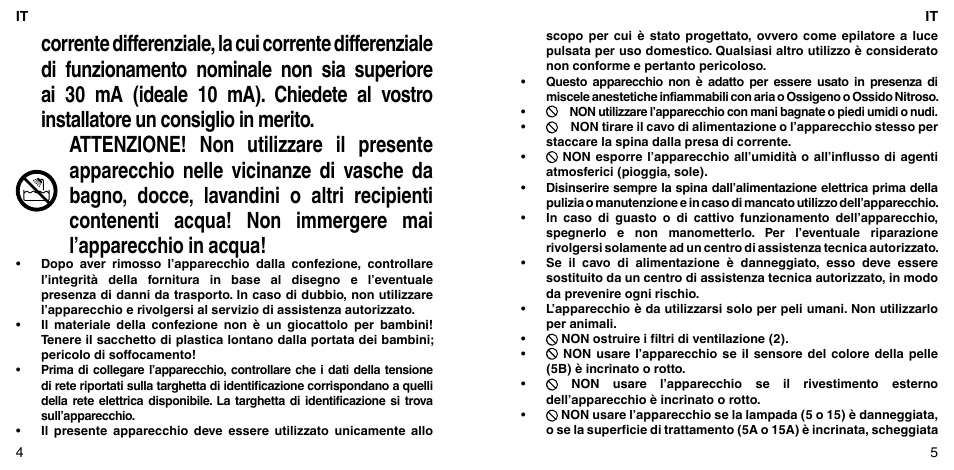 Imetec BELLISSIMA FLASH & GO PLUS User Manual | Page 6 / 63